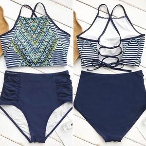 Cupshe Riddle Print Story Swimsuit